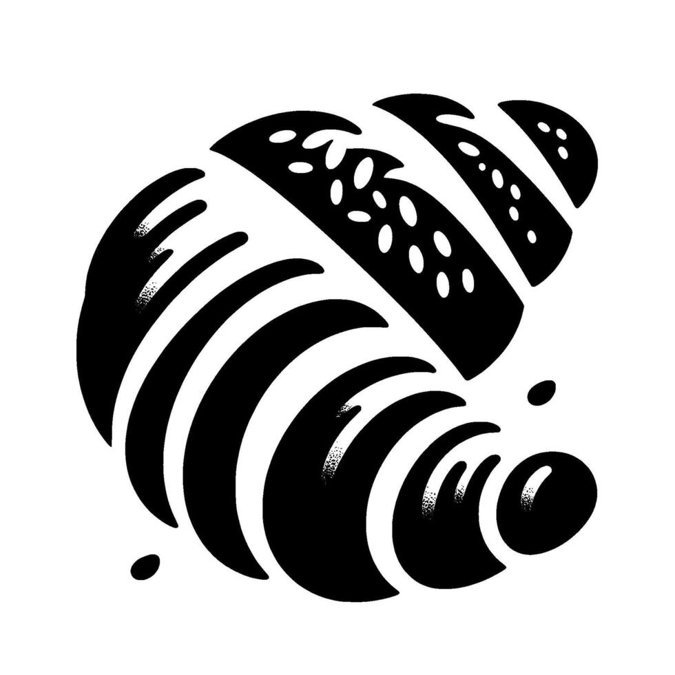 Stylized Black and White Monstera Leaf Abstract Illustration, High Contrast, for Print or . vector