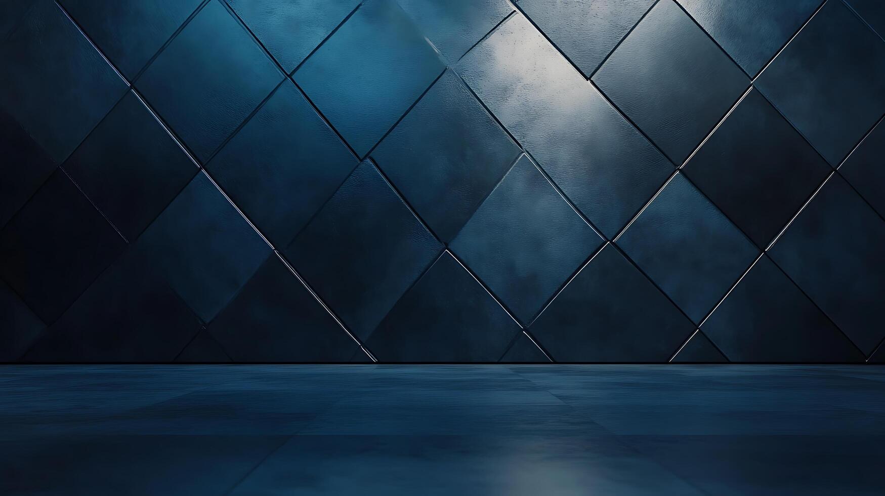 Elegant Blue Tiles Illuminated With Soft Light photo
