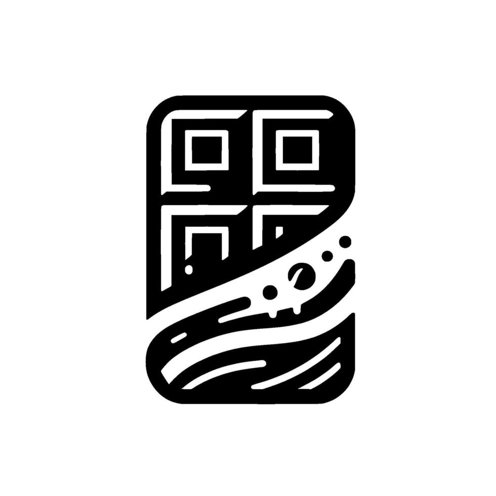 Monochromatic Chocolate Bar Artistic Black White Digital Illustration with Abstract and Drips. vector