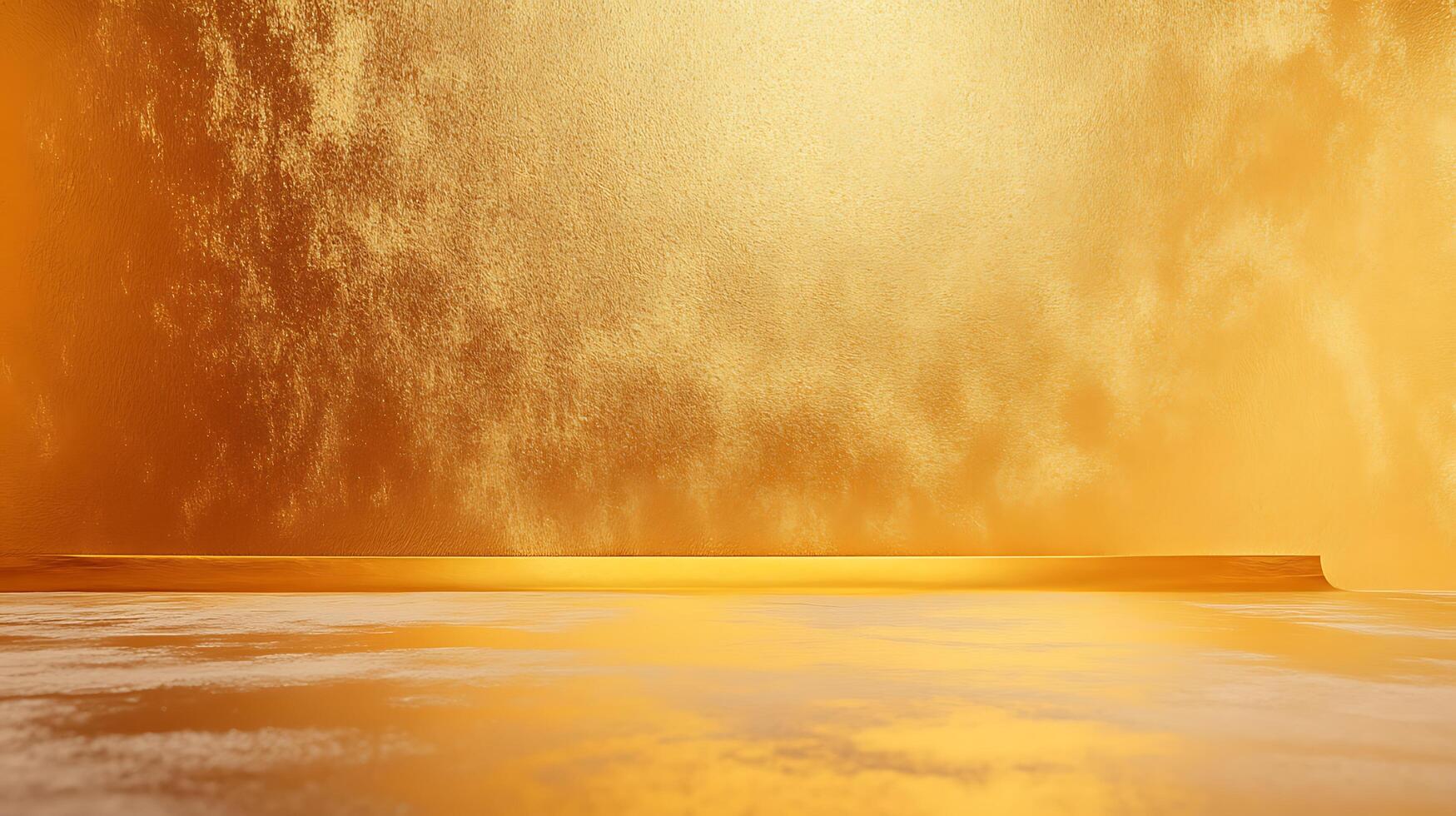 A gold colored wall with a white line on it photo