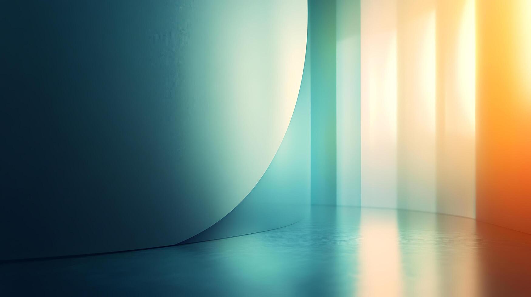 Curved Minimalist Space with Soft Reflections photo