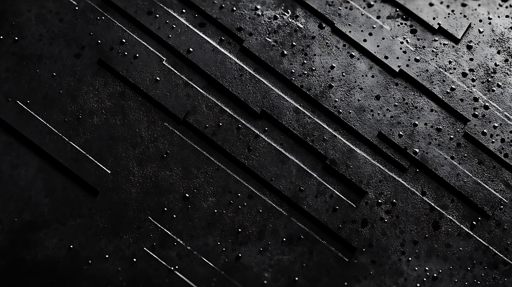 Abstract textures with sharp lines cutting through a dark textured pattern A dark background punctuated by stark geometric highlights photo