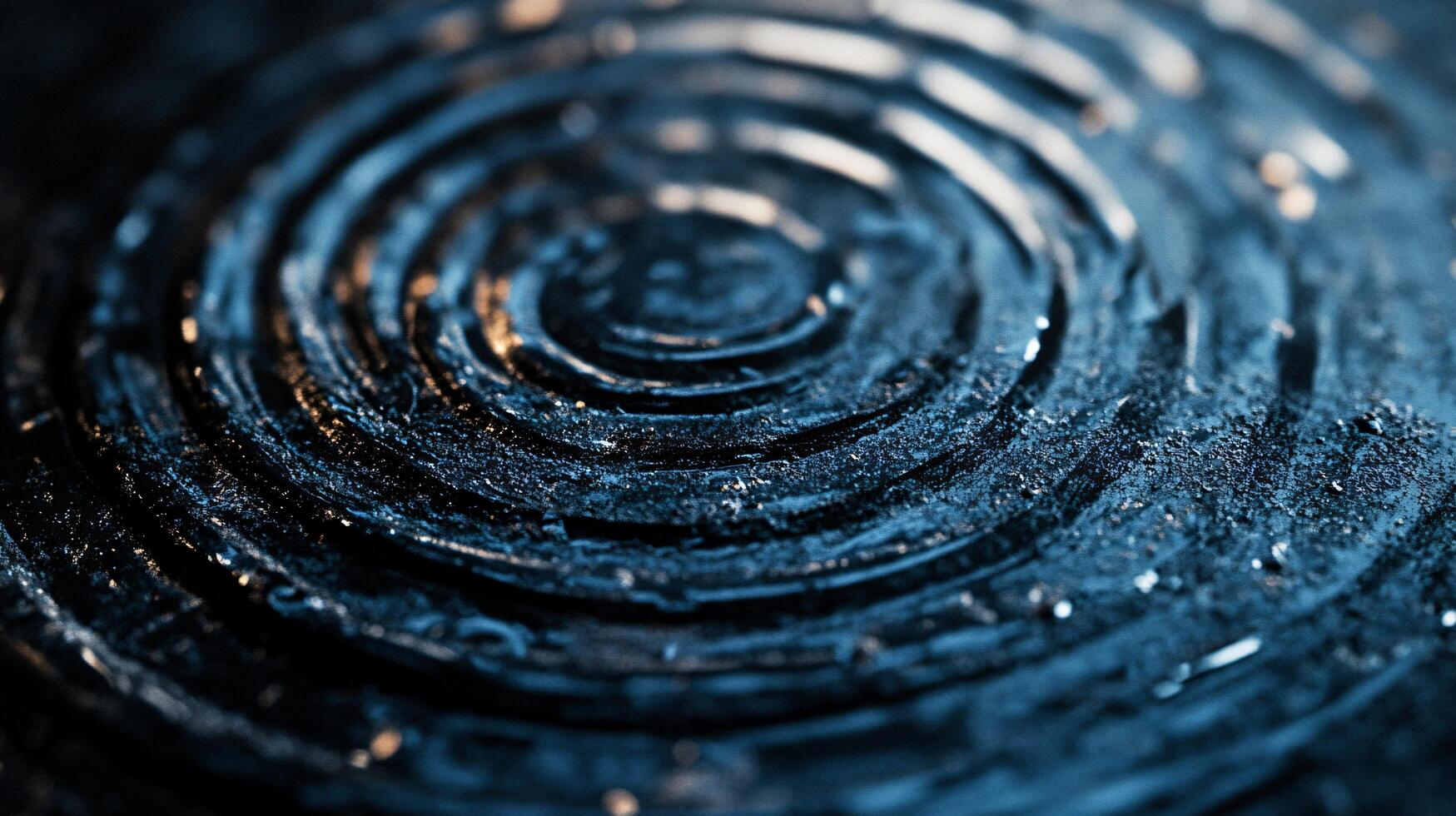 A blue circle with a splash of water in the middle photo
