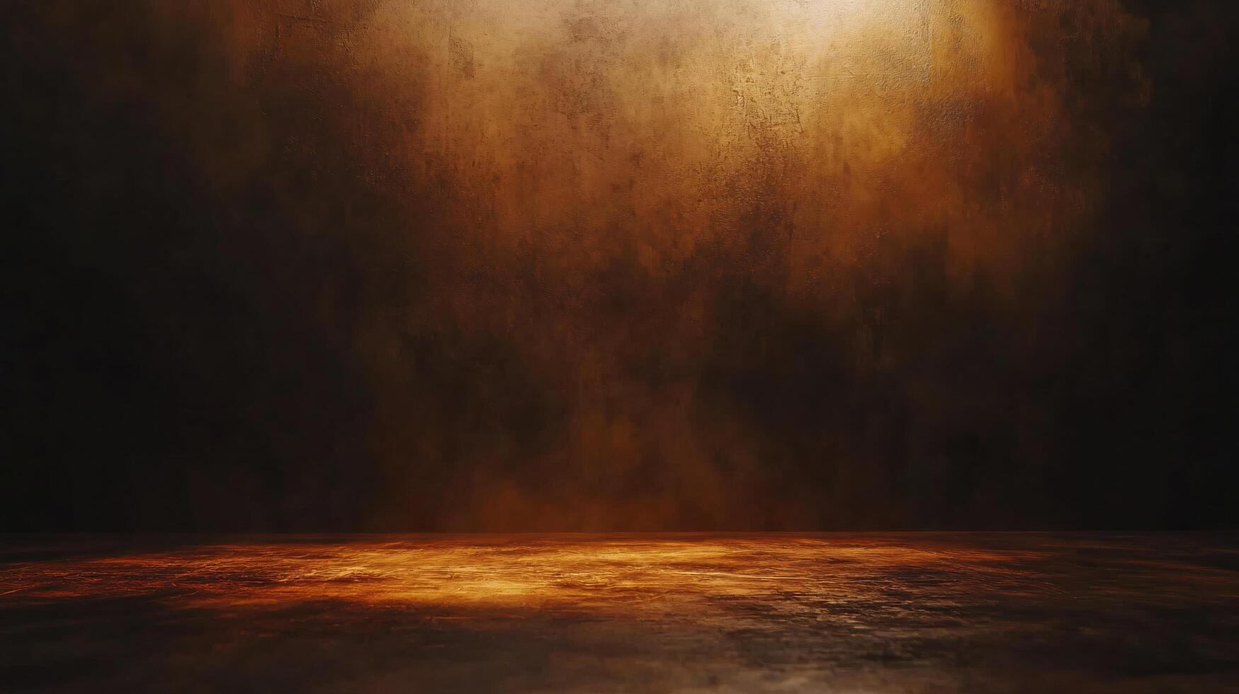 A dark room with a large, empty space photo