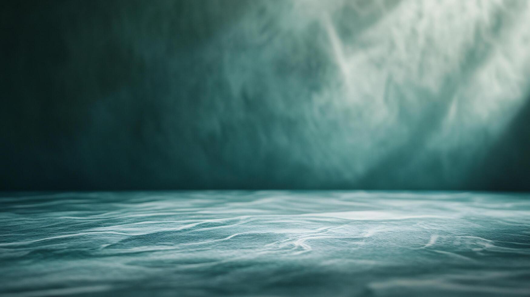 A blurry image of a body of water with a foggy mist in the background photo