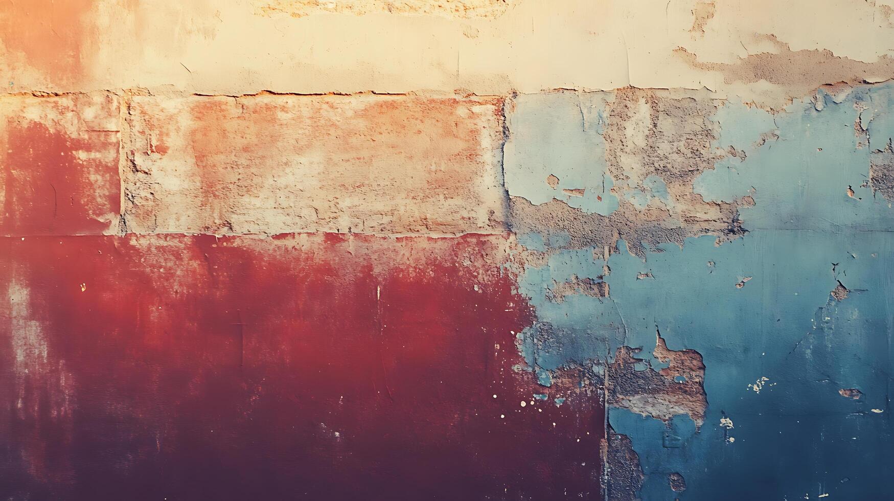 A wall with a red, blue and white stripe photo