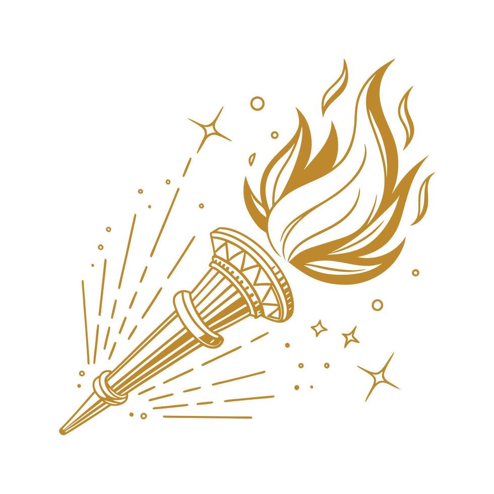 Charming Gold Flame Plant Unique Design vector