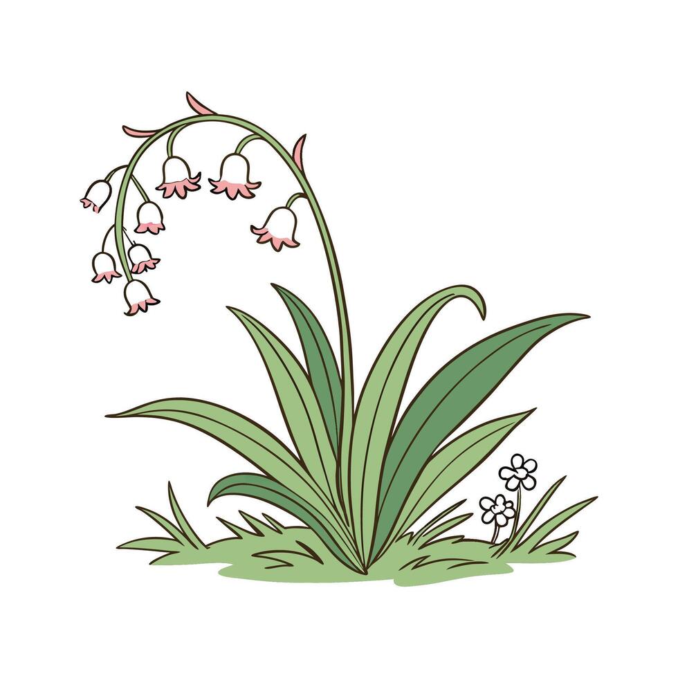 Charming Pixie Plant on Clean White Canvas vector