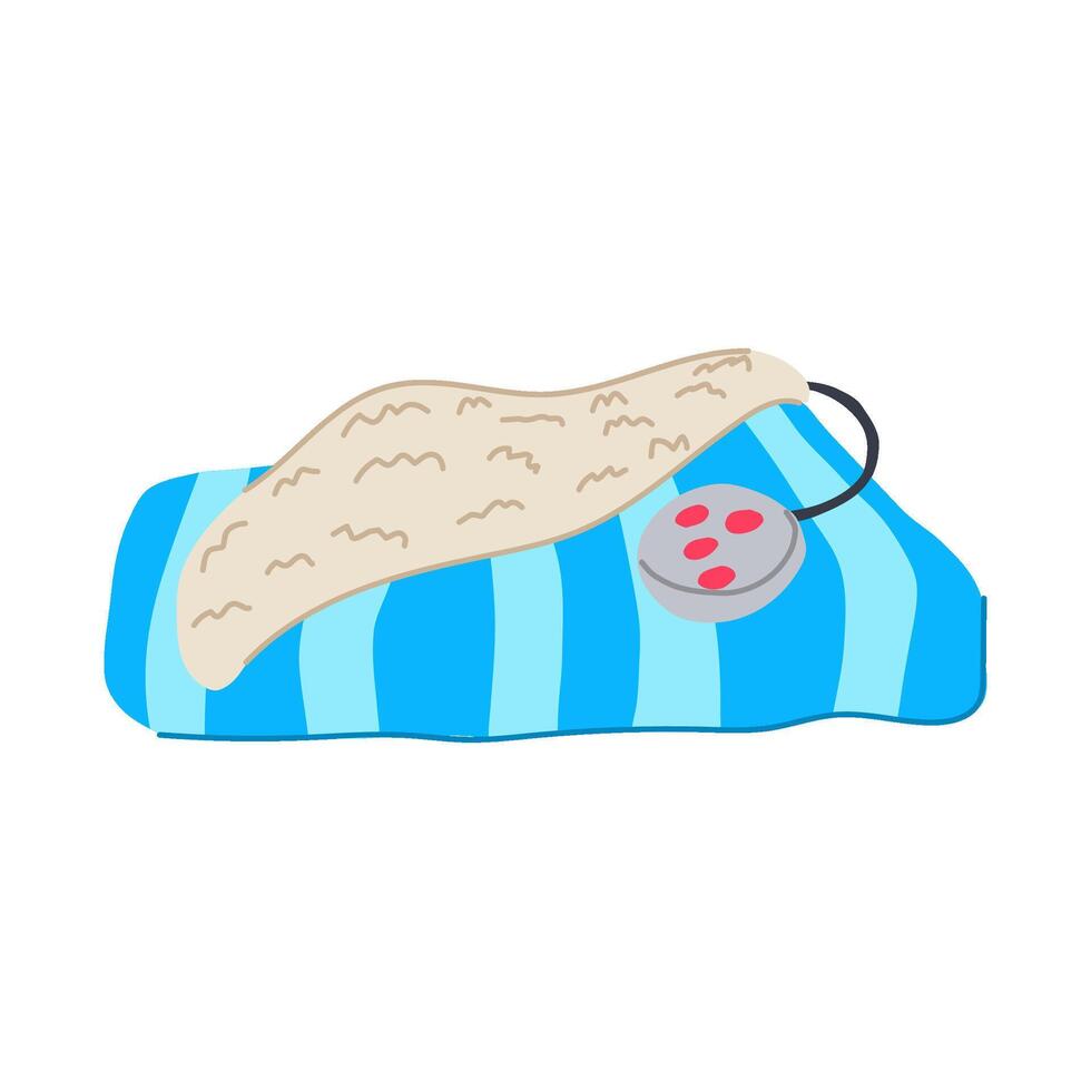 fleece blanket heated cartoon vector