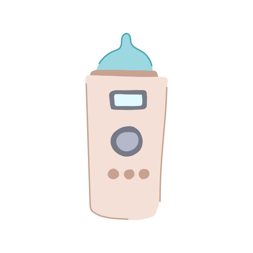 portable bottle warmer cartoon illustration vector