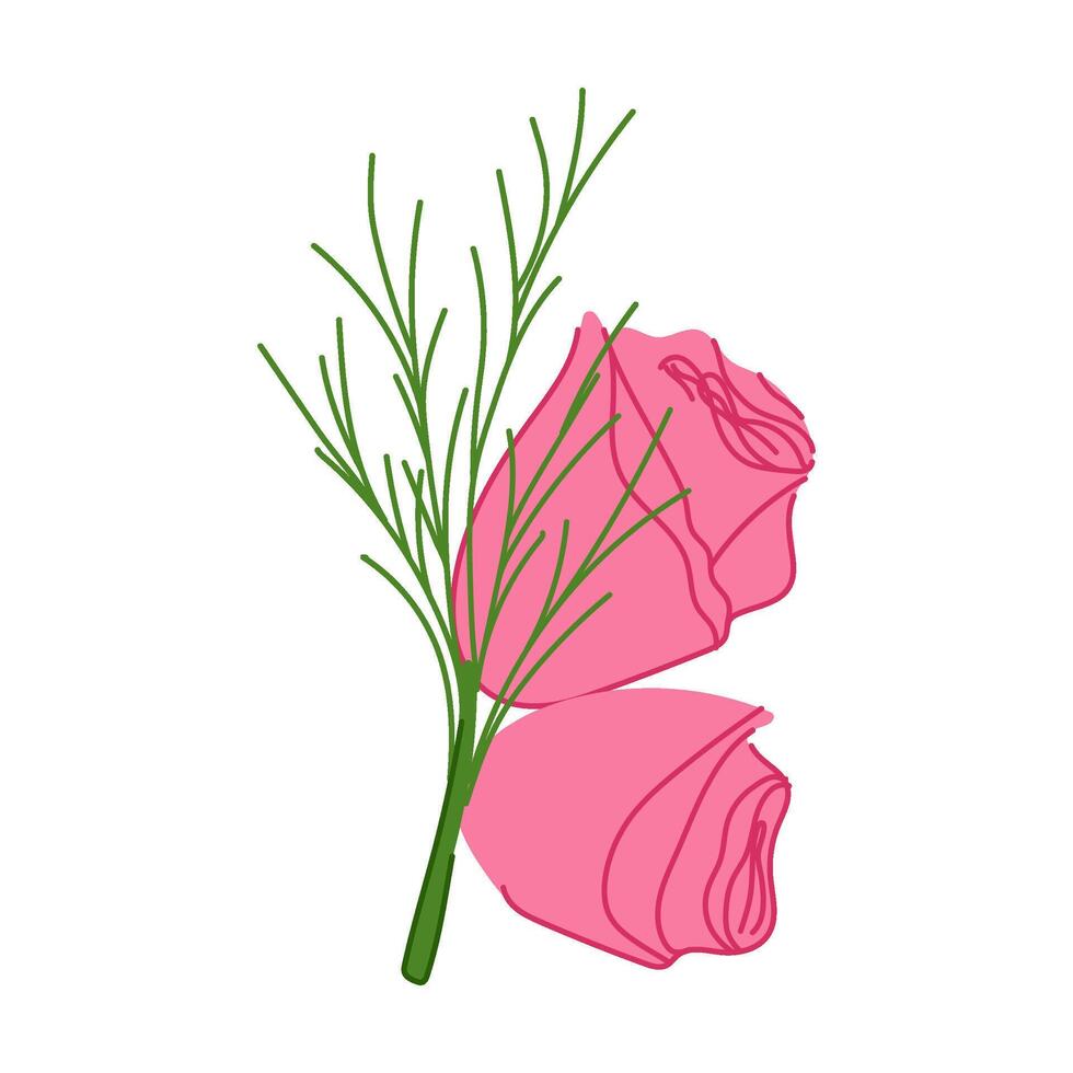 pin boutonniere cartoon illustration vector