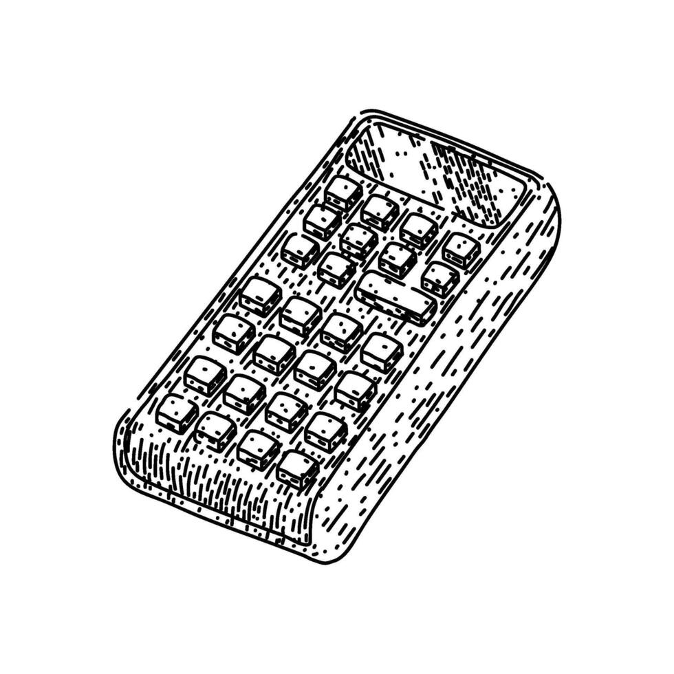 arithmetic calculator sketch hand drawn item sign vector