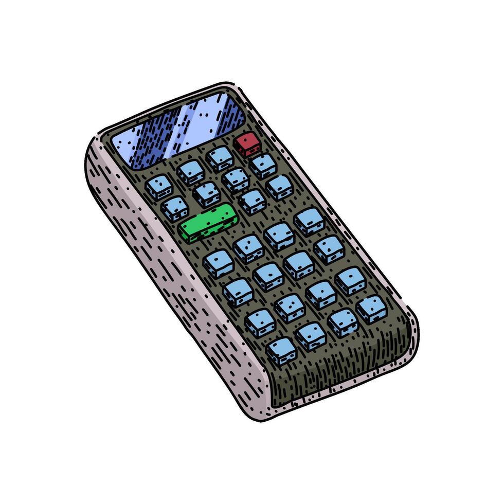 arithmetic calculator sketch hand item drawn sign vector