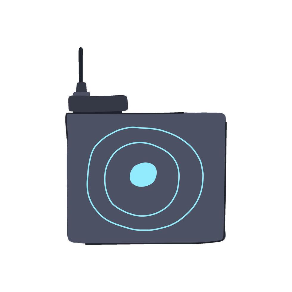 sleek charging mouse pad wireless cartoon illustration vector