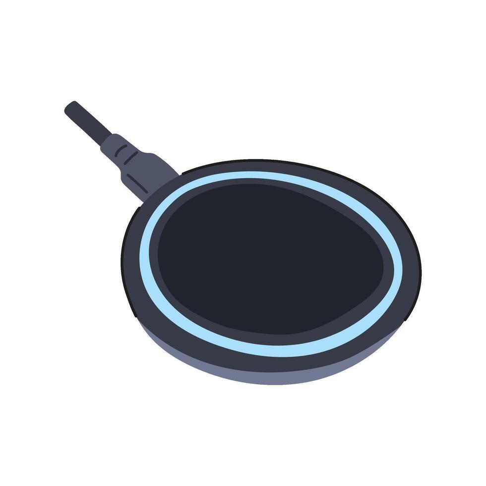convenient charging pad wireless cartoon illustration vector