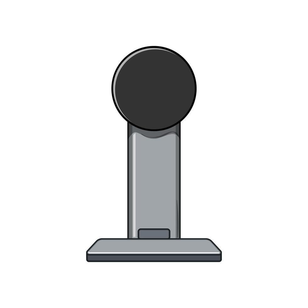qi charging stand wireless cartoon illustration vector