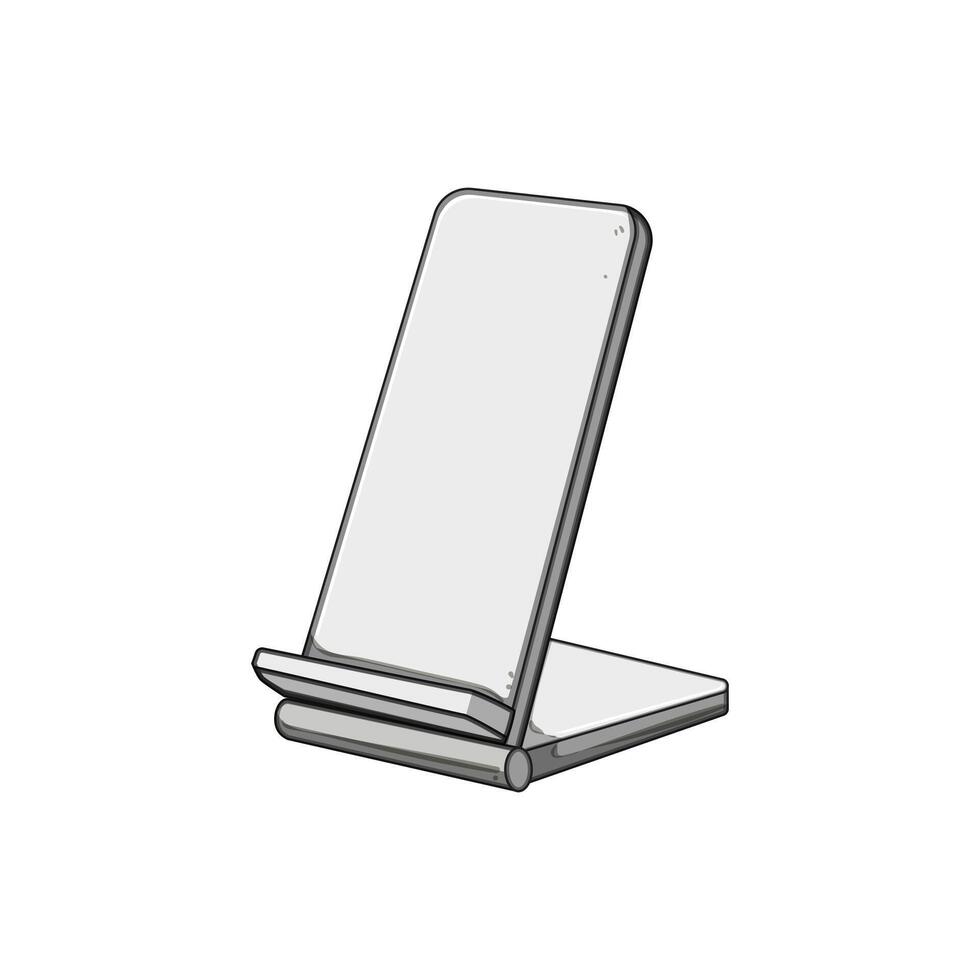 efficient charging stand wireless cartoon illustration vector