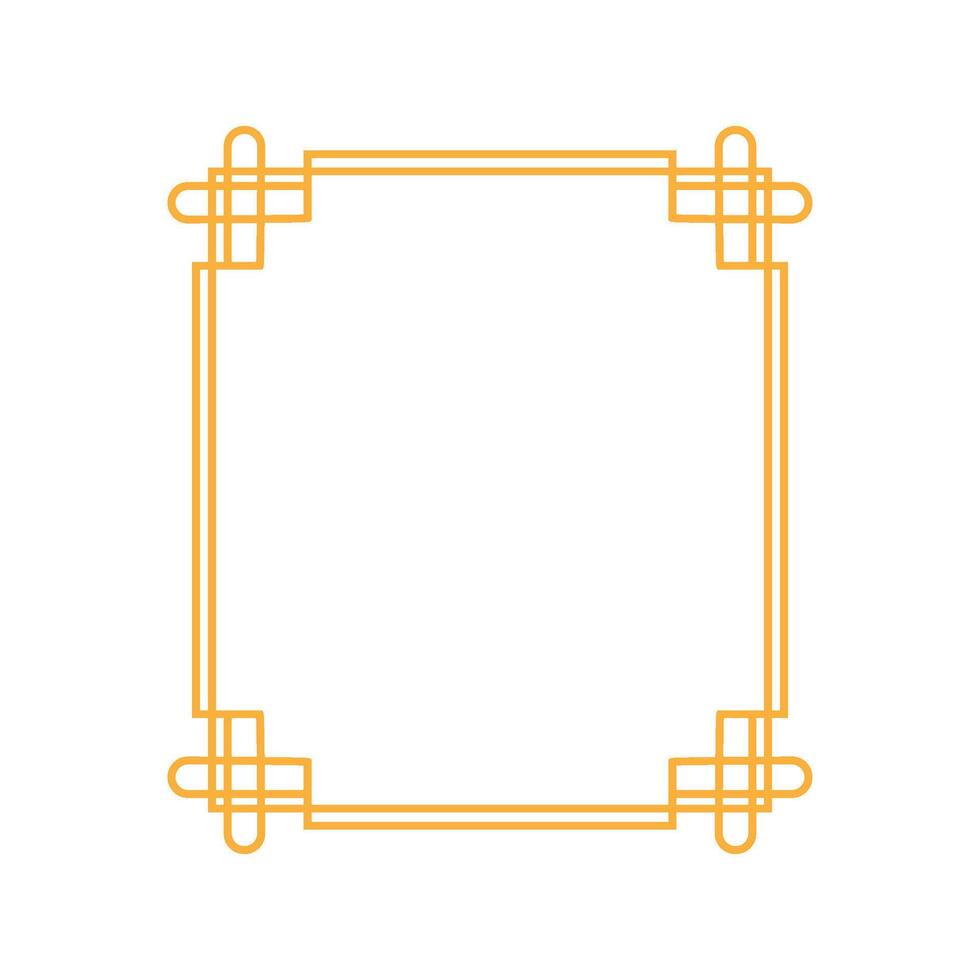 traditional chinese frame border cartoon illustration vector