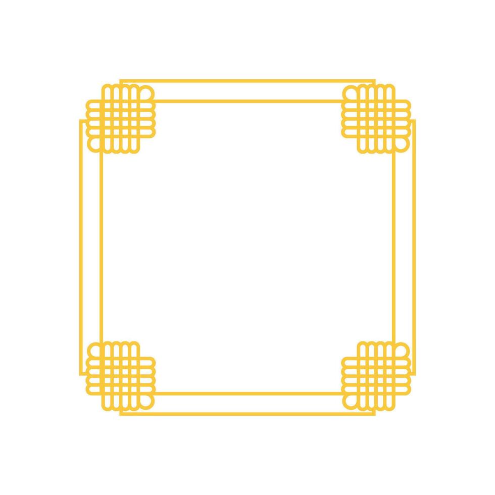 classic chinese frame border cartoon illustration vector
