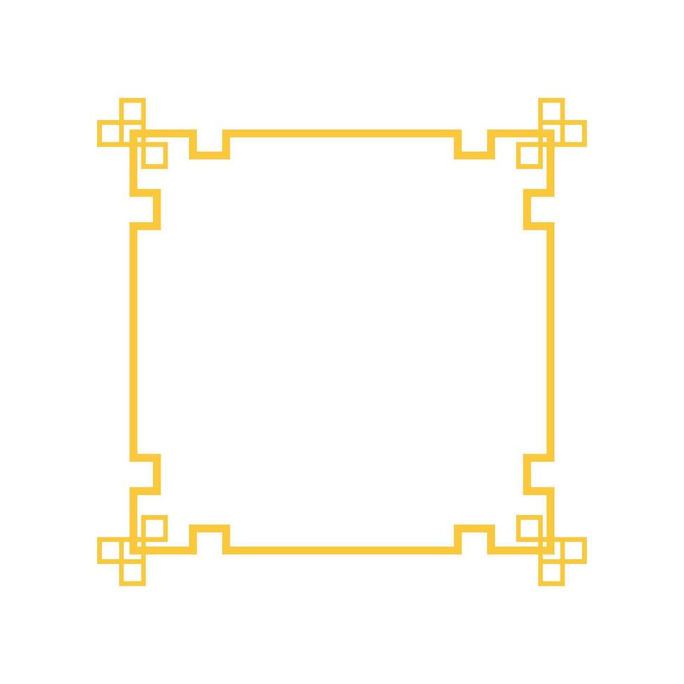 geometric chinese frame border cartoon illustration vector
