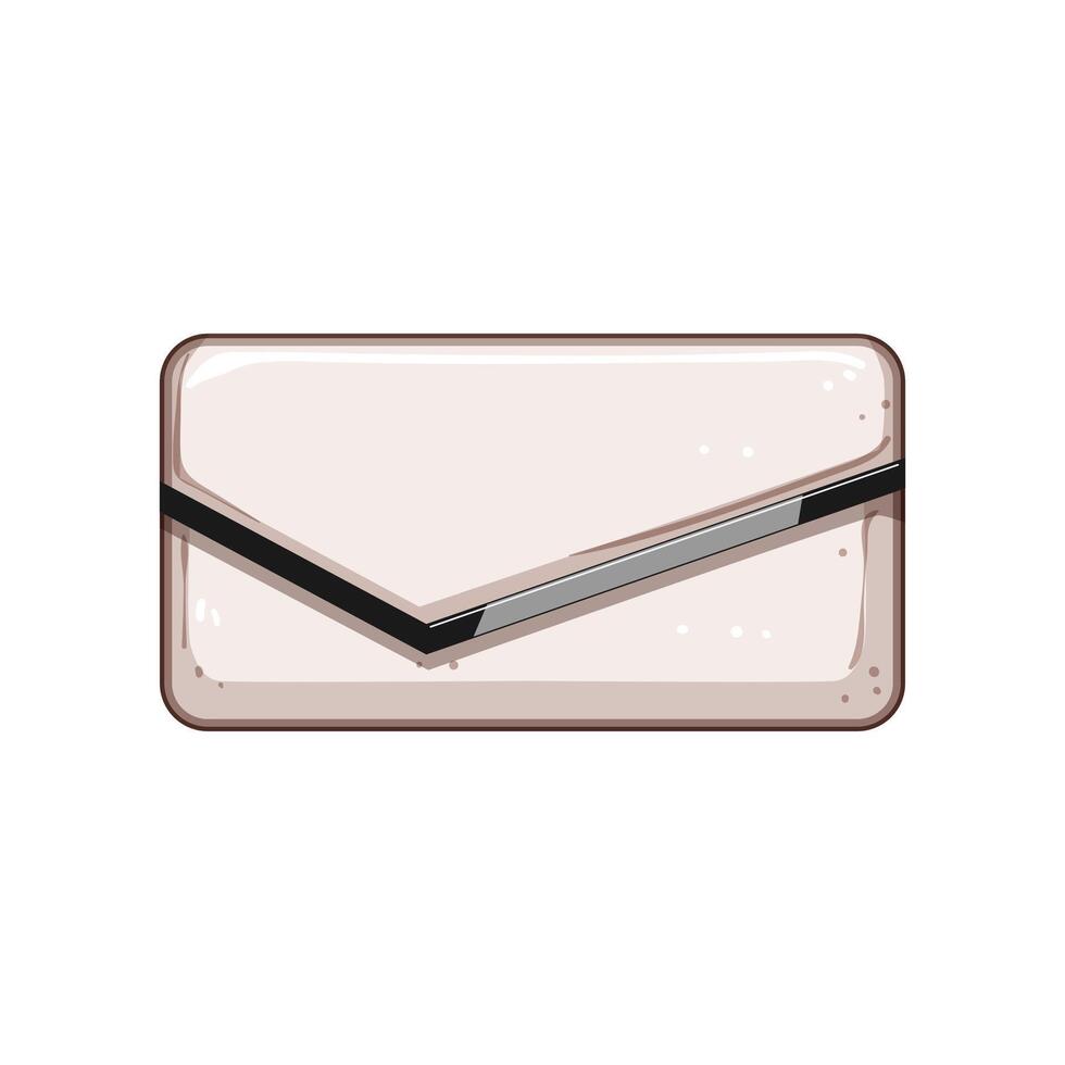 evening clutch bag cartoon illustration sign vector