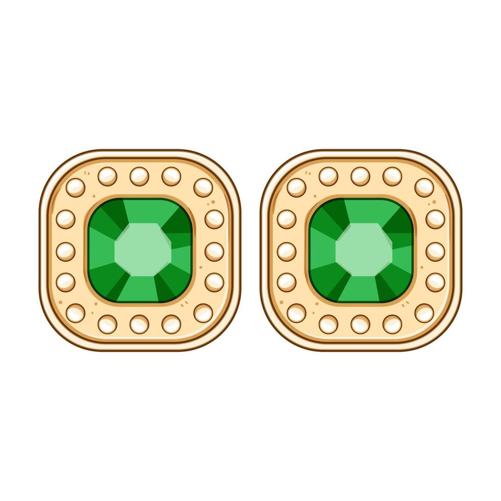 formal cufflinks cartoon vector