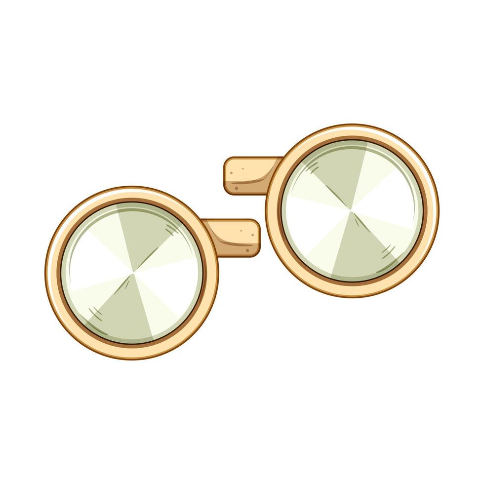 accessory cufflinks cartoon illustration vector