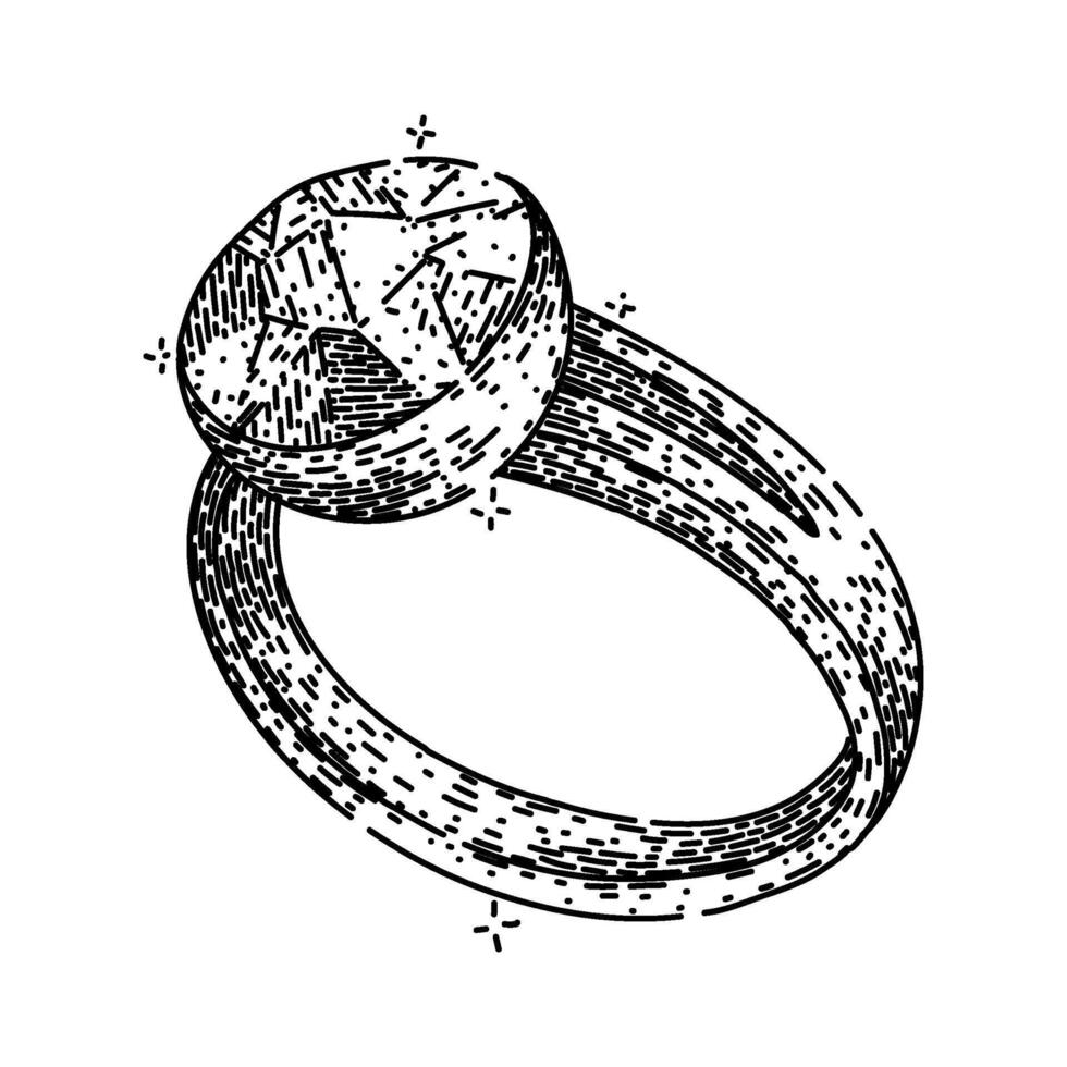 sparkle diamond sketch hand drawn item vector