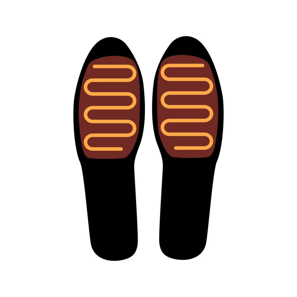 warmth electric heated insoles item illustration vector