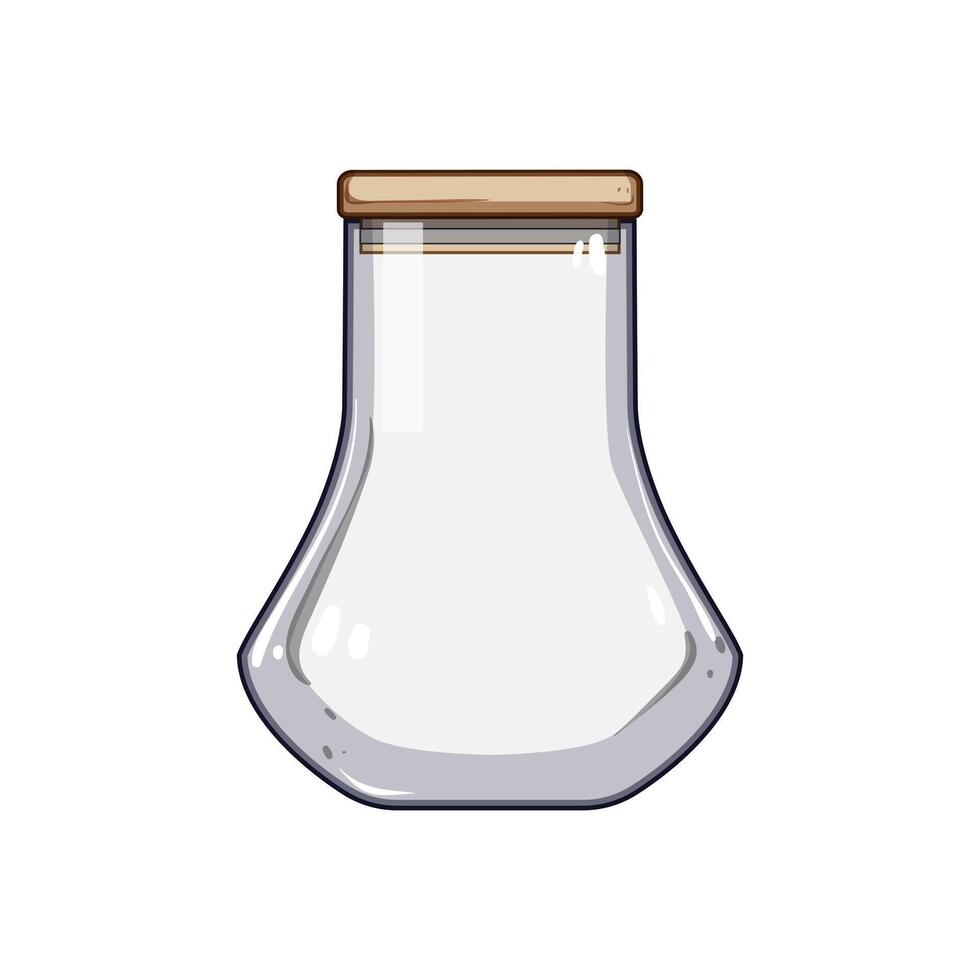 compostable eco friendly jar cartoon item vector