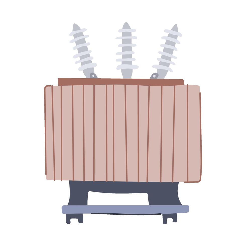 power electrical transformer cartoon illustration item vector