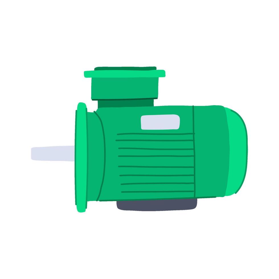dc electric motor cartoon illustration vector