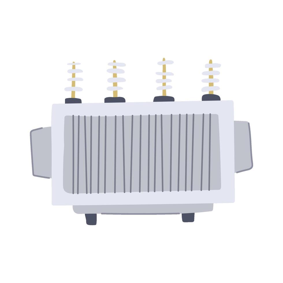 cooling electrical transformer cartoon illustration vector