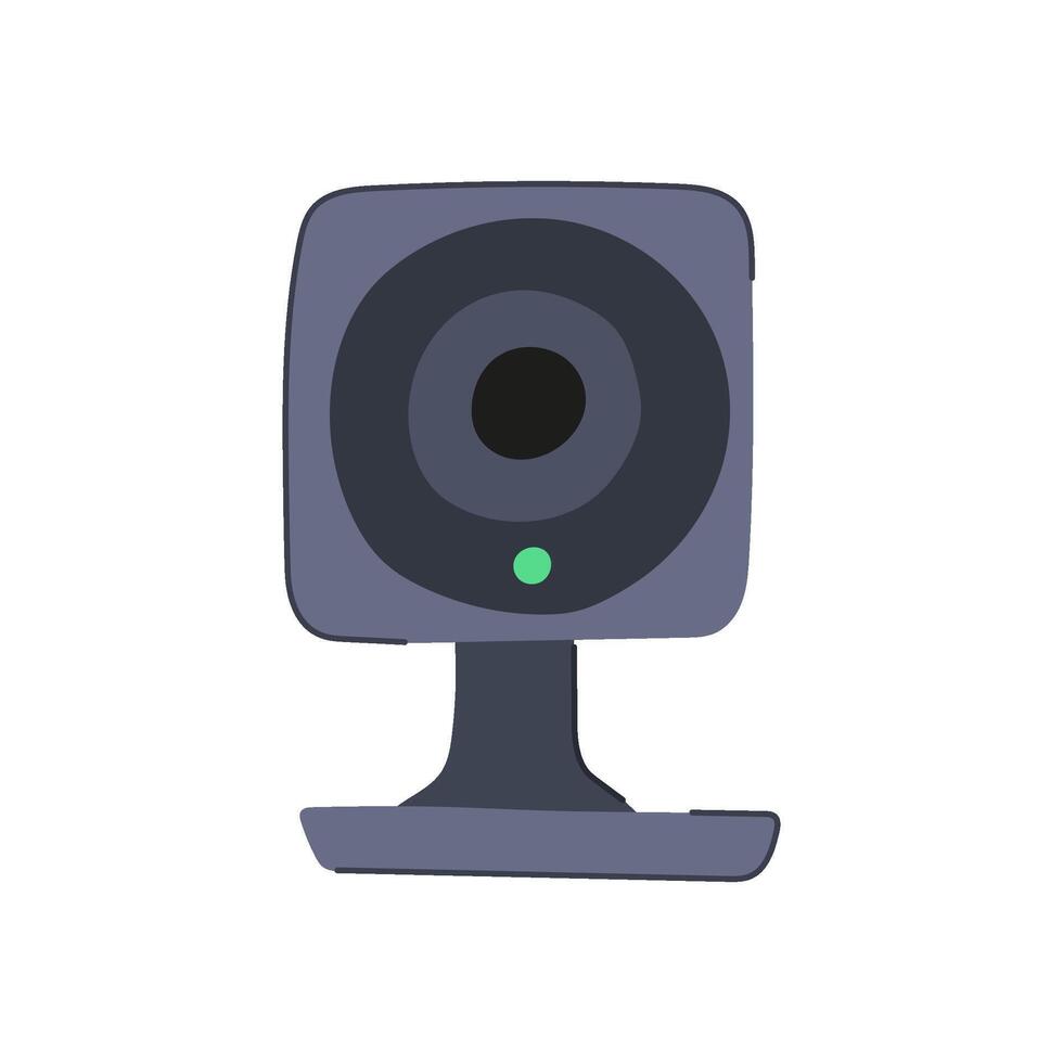 identification facial recognition camera cartoon illustration vector