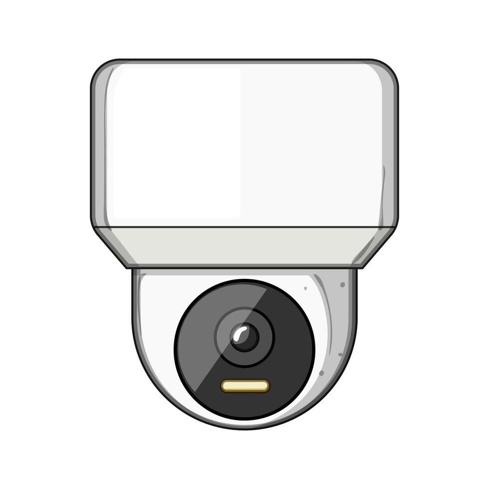 technology facial recognition camera item illustration vector