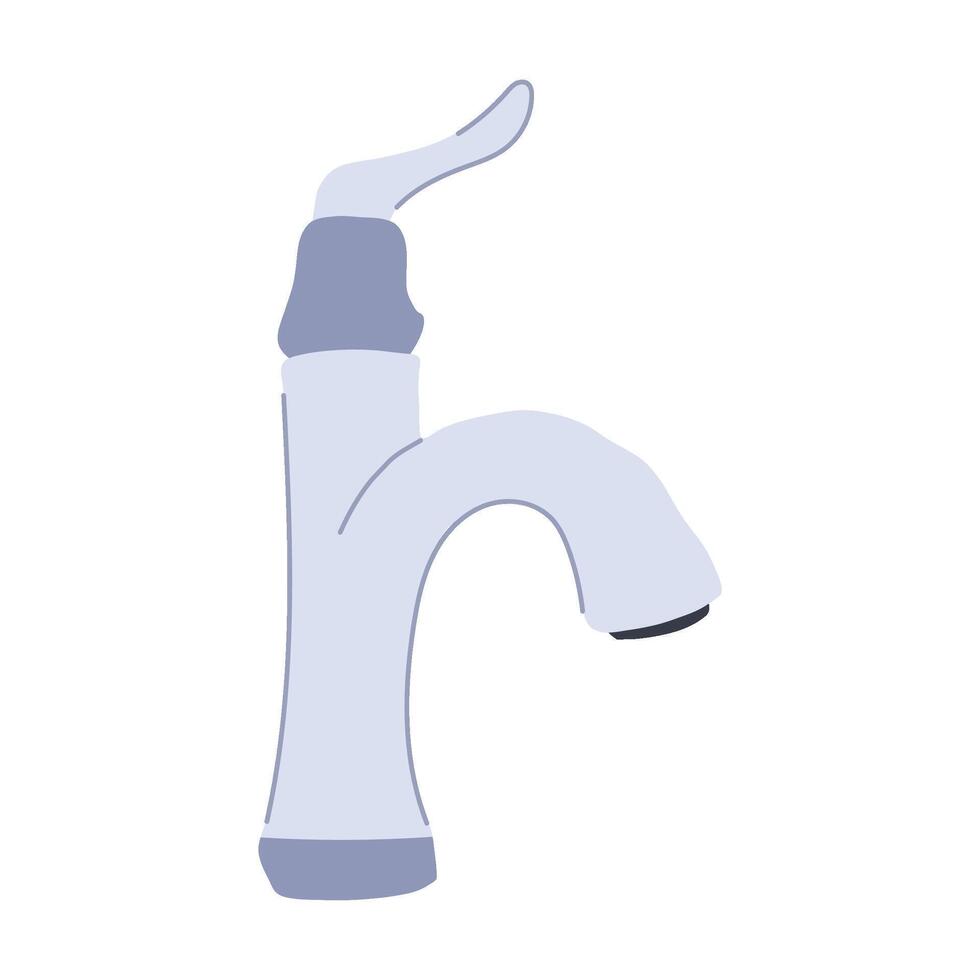 bathroom faucet low flow cartoon illustration vector