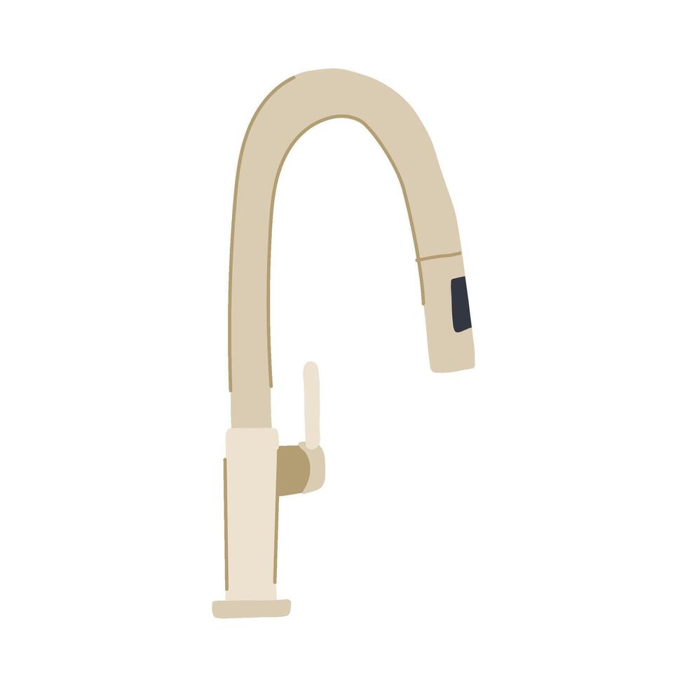valve faucet low flow cartoon illustration vector