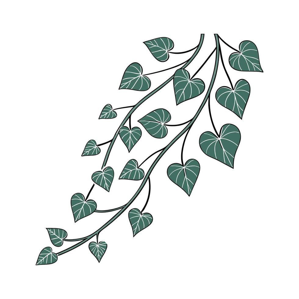 Elegant String of Hearts Display on Bright vector
