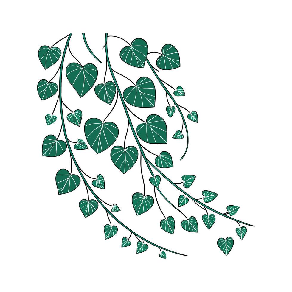 Elegant String of Hearts Display vector