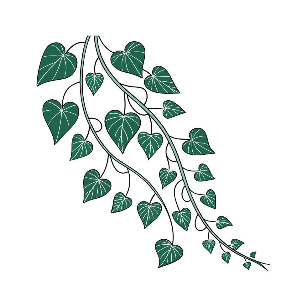 Charming String of Hearts on Bright White vector
