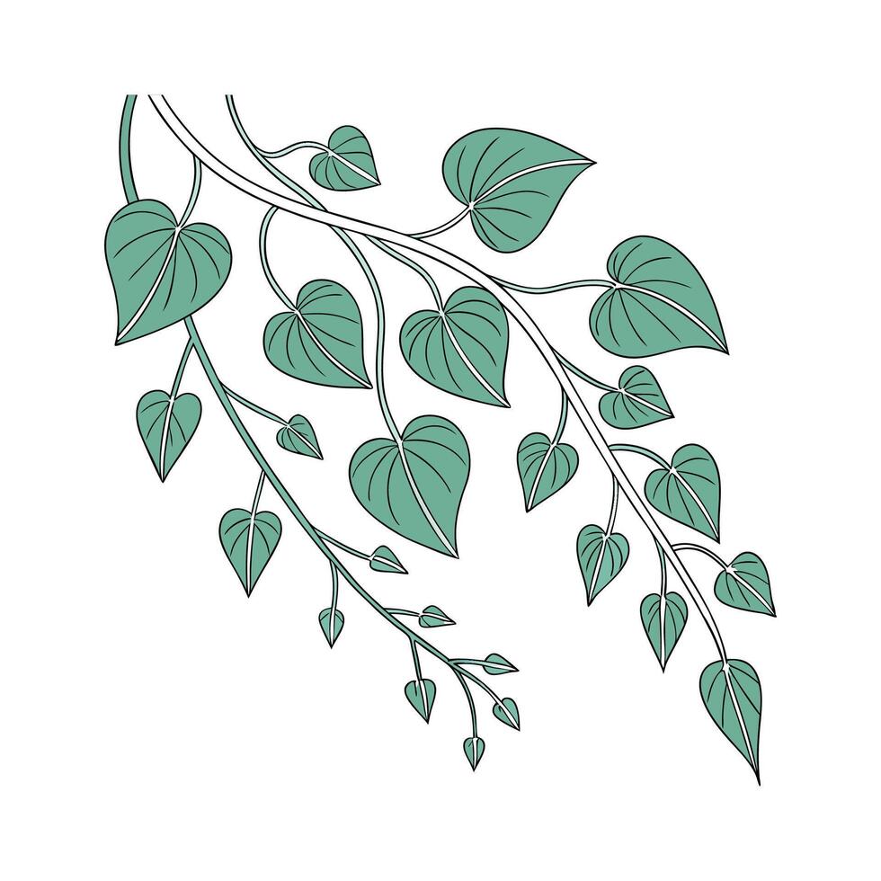 Stylish String of Hearts Display on Clean White vector