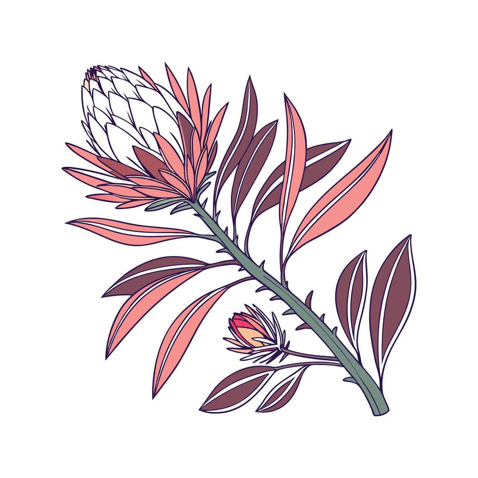 Stylish Taffeta Plant Display on Bright vector