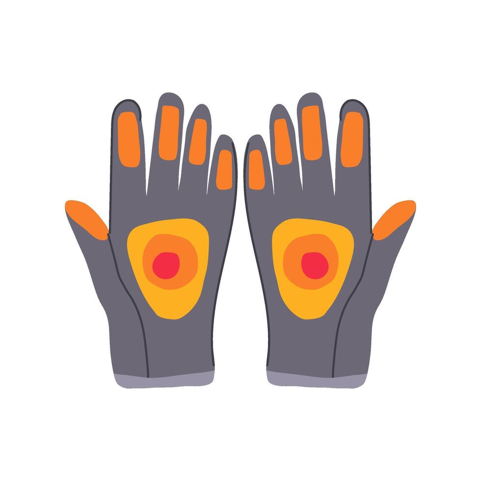 touchscreen gloves heated cartoon illustration vector