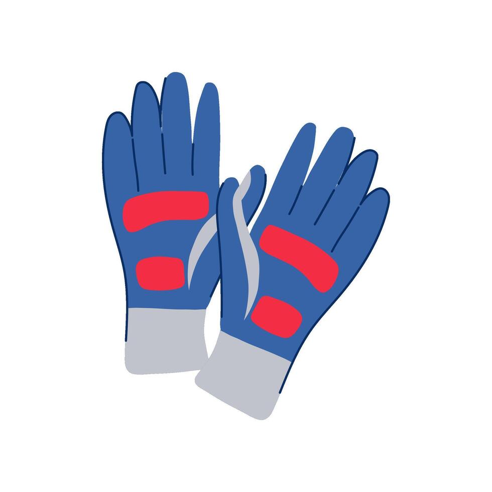 cold gloves heated cartoon illustration vector