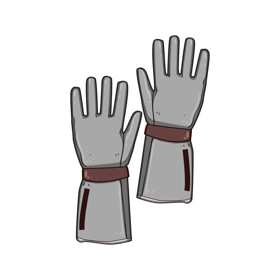 skiing gloves heated item illustration vector