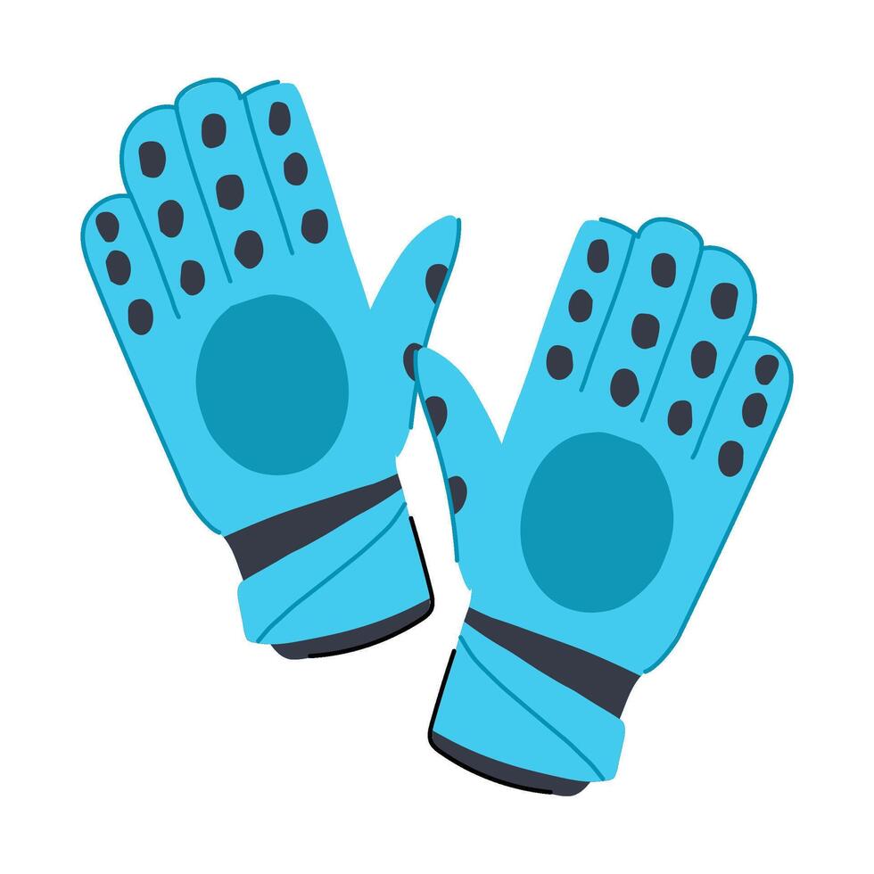 sizing goalkeeper gloves cartoon illustration vector