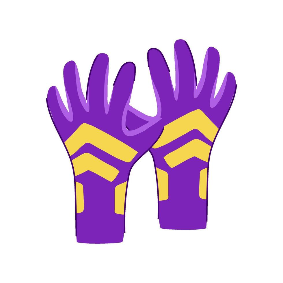 wrist goalkeeper gloves cartoon illustration vector