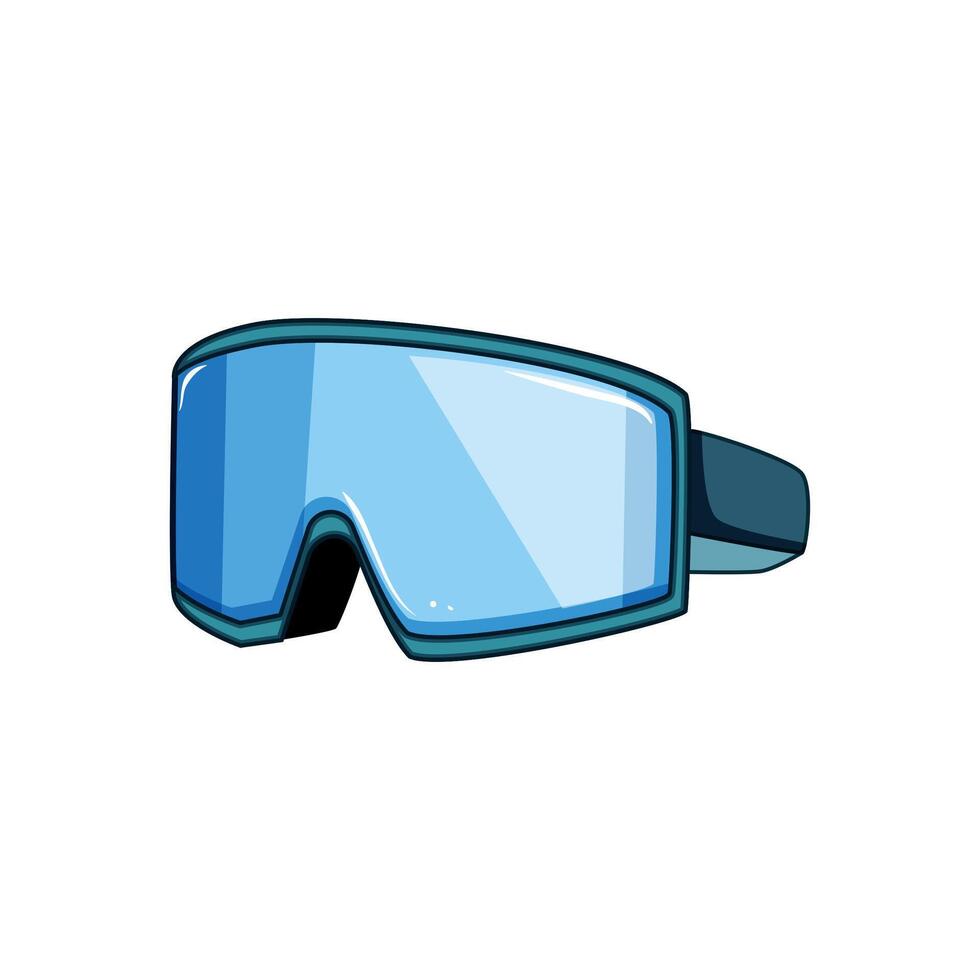 snow goggles ski cartoon illustration vector