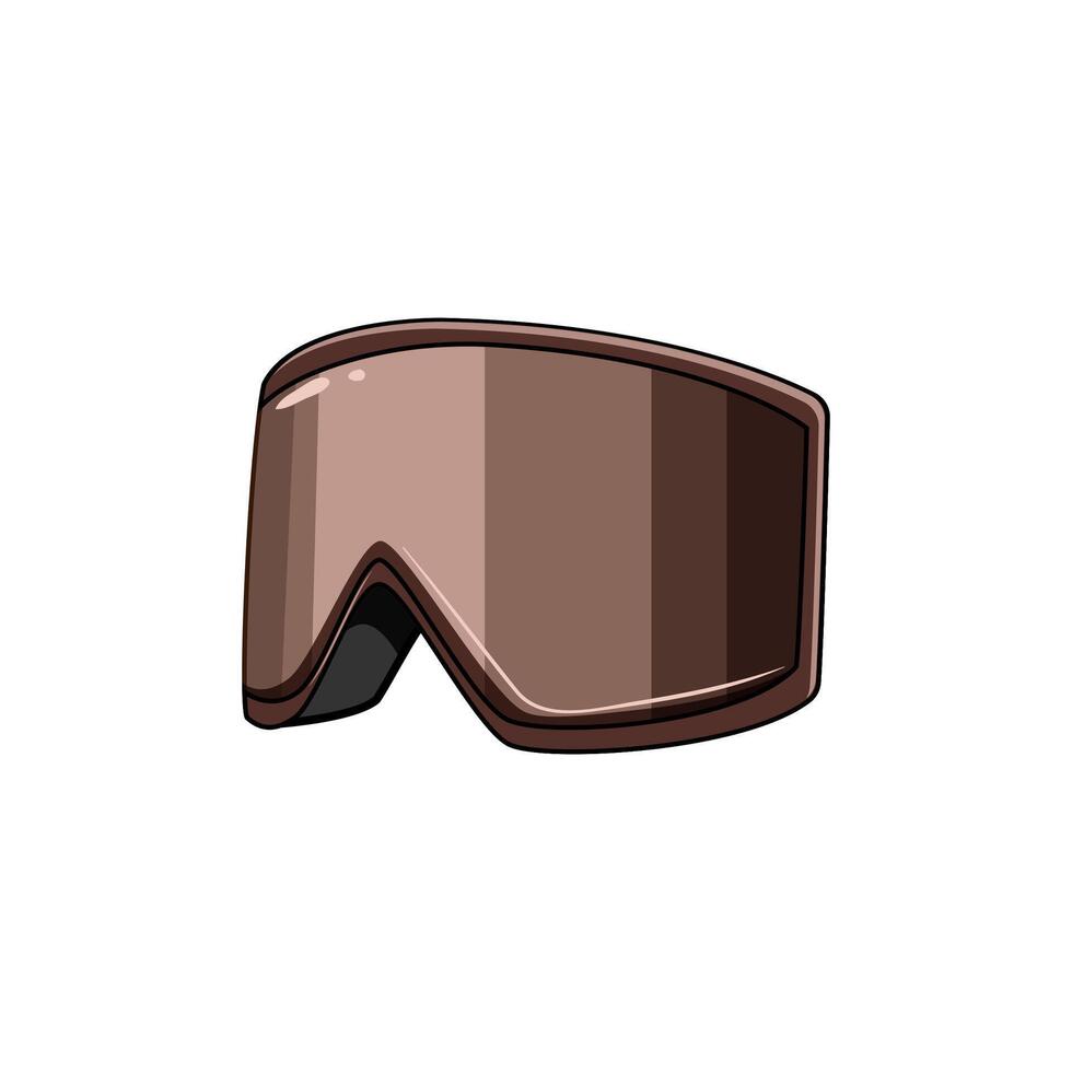 protection goggles ski cartoon illustration vector