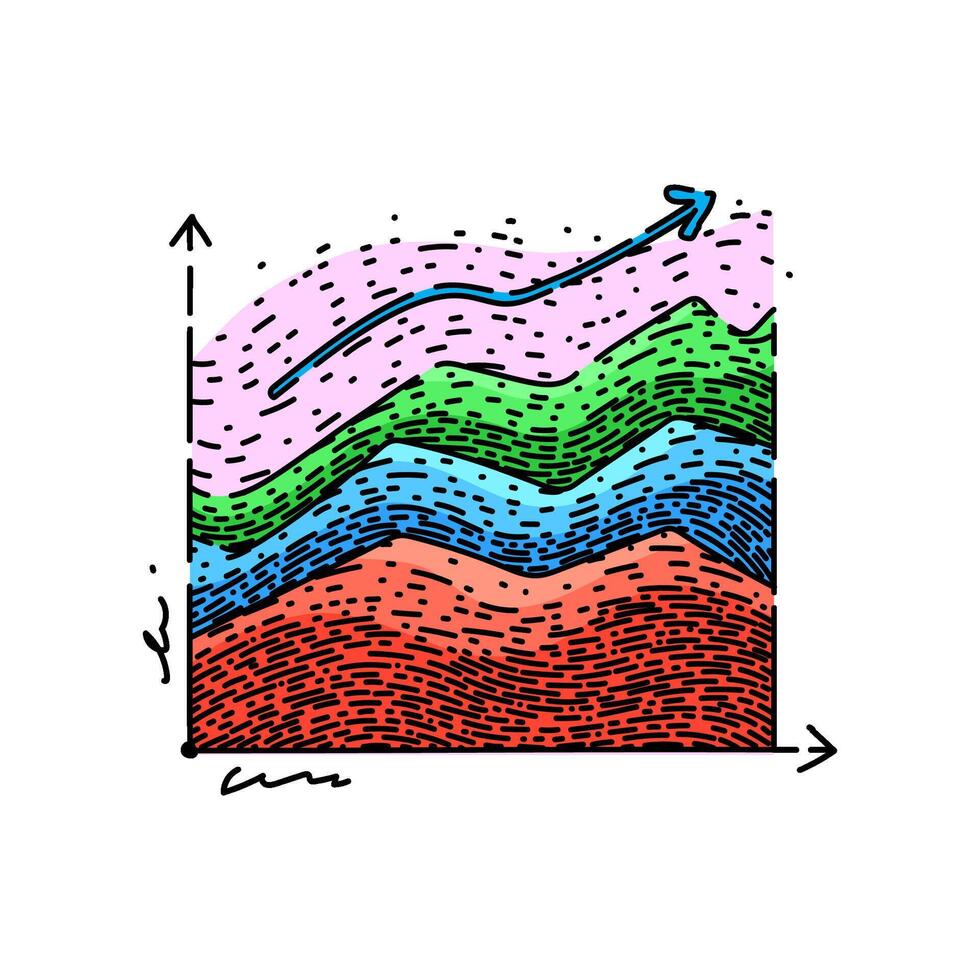 visualization graph sketch item hand drawn vector
